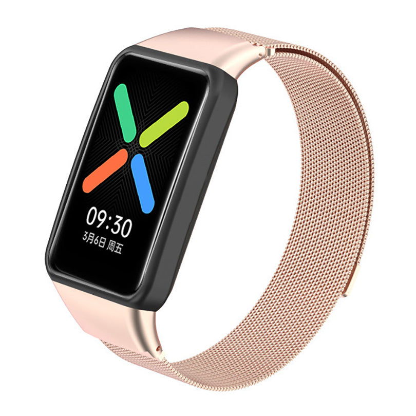 Stylish Milanese Metal Mesh Magnetic Smart Watch Strap for OPPO Watch Free Stylish Milanese Metal Mesh Magnetic Smart Watch Strap for OPPO Watch Free
